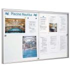 Vitrine alu murale à portes coulissantes 12 A4