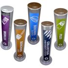 Collecteur de recyclage transparent sur pied - 30L