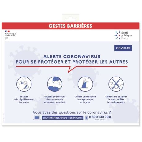 Affiche rappel des gestes barrières Affiche rappel des gestes barrières