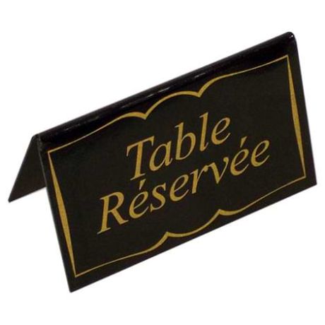 Chevalet Table réservée Chevalet Table réservée