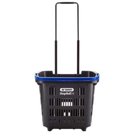 Panier sur roulettes 34L poignée couleur