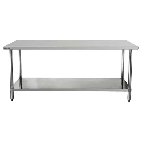Table de travail inox avec étagère