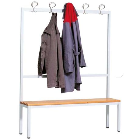 Banc vestiaire simple face avec patères