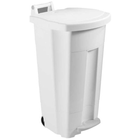 Poubelle à pédale blanche 90L Poubelle à pédale blanche 90L