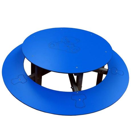 Table banc enfant ronde Ourson Table banc enfant ronde Ourson