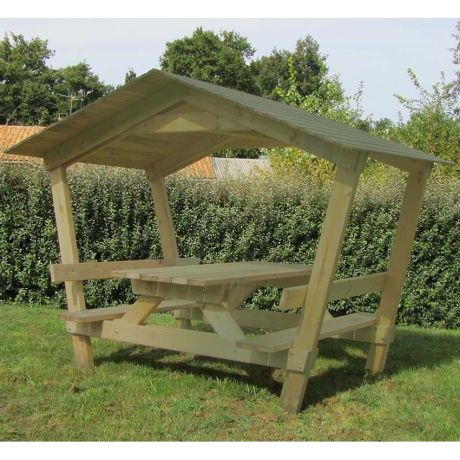 Table pique-nique abritée Table pique-nique abritée