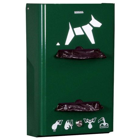 Distributeur sachets rouleaux hygiène canine - double flux Distributeur sachets rouleaux hygiène canine - double flux