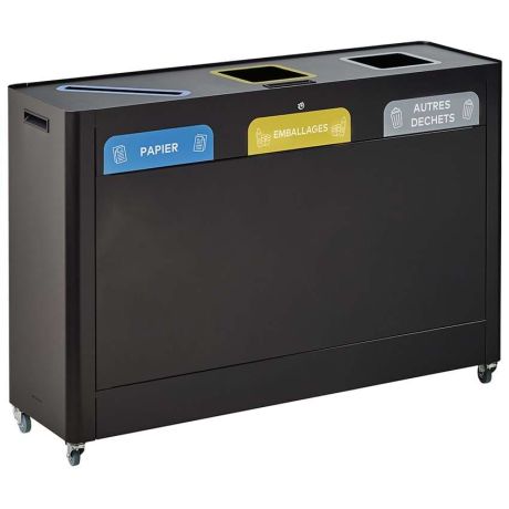 Meuble tri-sélectif mobile 2 ou 3 flux Meuble tri-sélectif mobile 2 ou 3 flux