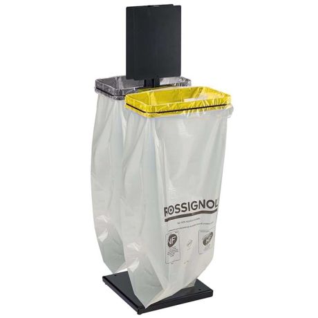 Support sac sur pied avec signalétique tri-sélectif Support sac sur pied avec signalétique tri-sélectif
