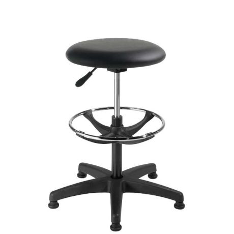 Tabouret assise vynil sur patins Tabouret assise vynil sur patins