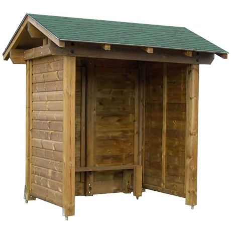 Abribus bois toit 2 pentes