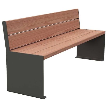 Banc acier et bois Kub Banc acier et bois Kub