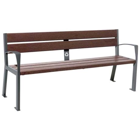 Banc acier et lames plastiques recyclées Banc acier et lames plastiques recyclées