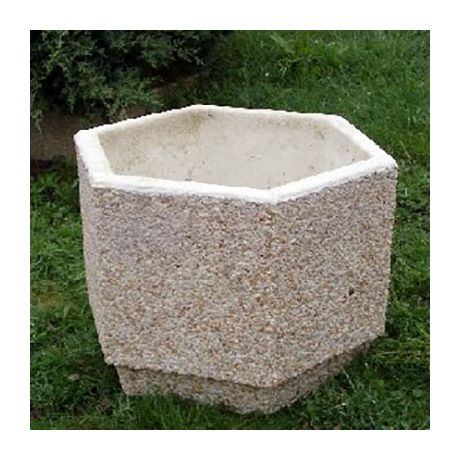 Jardinière béton hexagonale Jardinière béton hexagonale