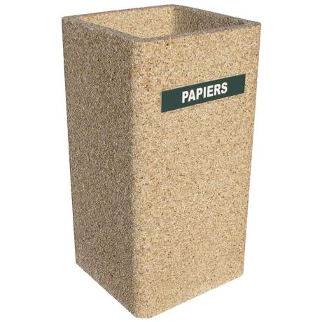 Corbeille béton rectangulaire 70L Corbeille béton rectangulaire 70L