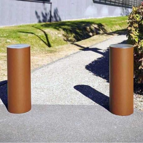 Borne acier Province pommeau inox