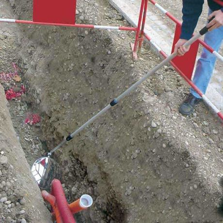 Miroir d'inspection de tranchées ou BTP