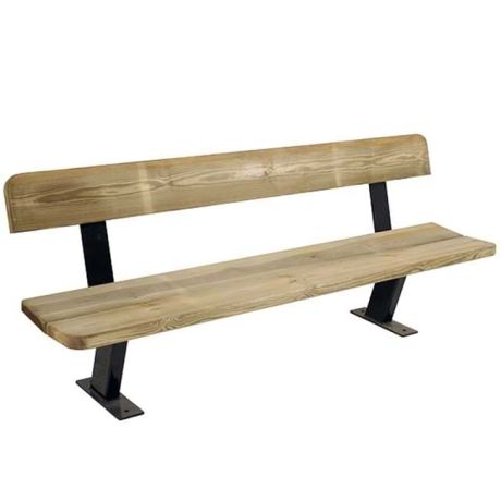 Banc bois brut et acier Glénan Banc bois brut et acier Glénan