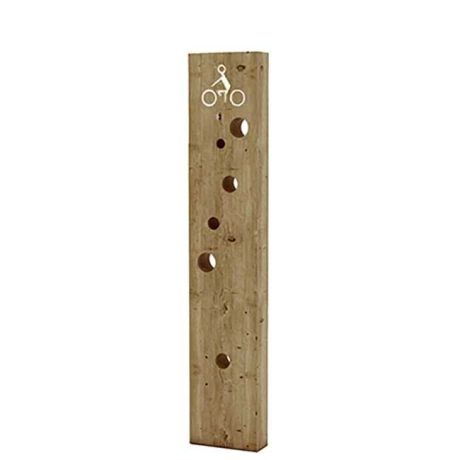 Totem appui vélo bois Totem appui vélo bois