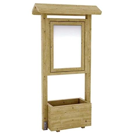 Vitrine porte-menu sur jardinière Resto Vitrine porte-menu sur jardinière Resto