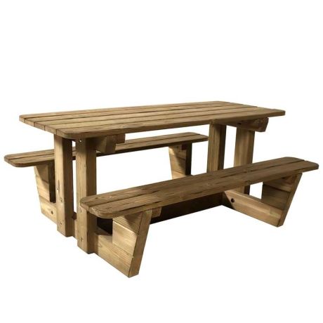 Table pique-nique bois pour école