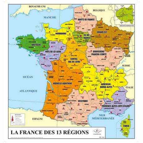 Carte de France géographique Carte de France géographique
