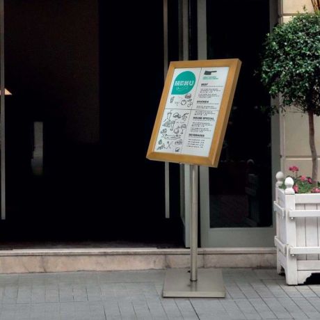 Vitrine porte-menu bois 4 X A4 Vitrine porte-menu bois 4 X A4