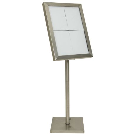 Vitrine porte-menu inox 4 X A4 Vitrine porte-menu inox 4 X A4