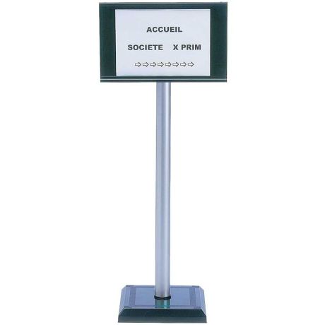 Poteau accueil PVC + Support A4 Poteau accueil PVC + Support A4