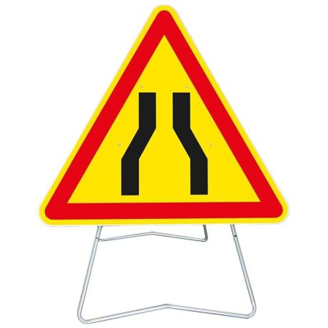 Panneau temporaire sur pied Chaussée rétrécie AK3 Panneau temporaire sur pied Chaussée rétrécie AK3