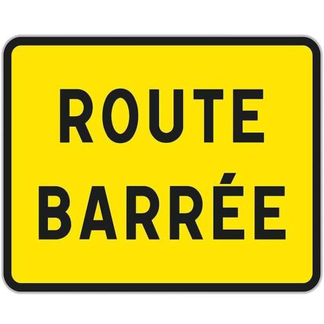 Panneau temporaire sur pied Route Barrée KC1 Panneau temporaire sur pied Route Barrée KC1
