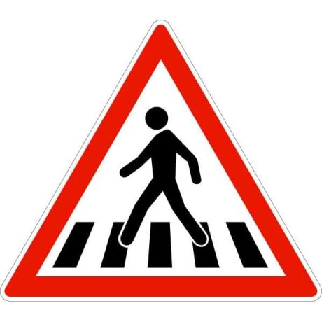 Panneau Danger passage piétons A13b Panneau Danger passage piétons A13b