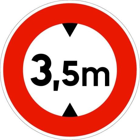 Panneau Limitation de hauteur B12 Panneau Limitation de hauteur B12