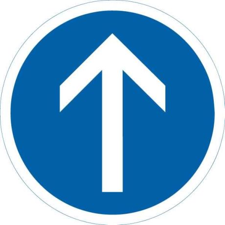 Panneau Sens obligatoire B21b Panneau Sens obligatoire B21b