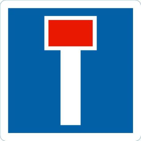 Panneau Voie sans issue C13a Panneau Voie sans issue C13a