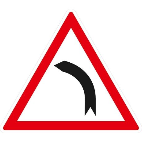 Panneau Danger Virage à Gauche A1b