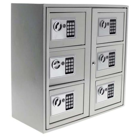 Coffre fort à 6 compartiments