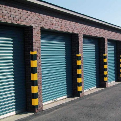 Protection d'angle caoutchouc noir-jaune