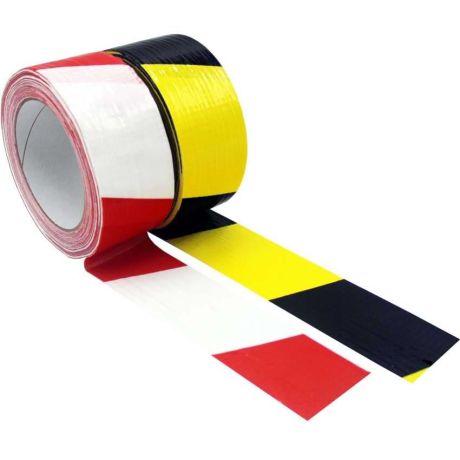 Ruban adhésif marquage 33 m noir/jaune ou rouge/blanc Ruban adhésif marquage 33 m noir/jaune ou rouge/blanc