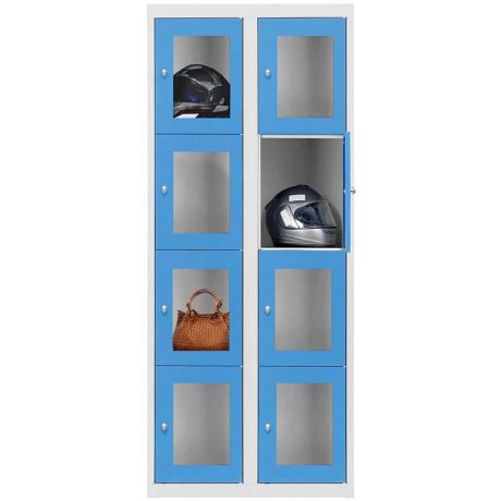 Armoire multicases portes plexi transparentes