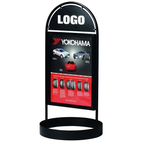 Porte-affiche base circulaire Porte-affiche base circulaire