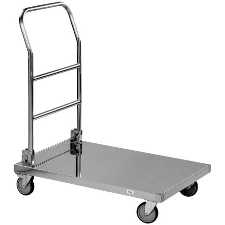Chariot à poignée rabattable inox Chariot à poignée rabattable inox