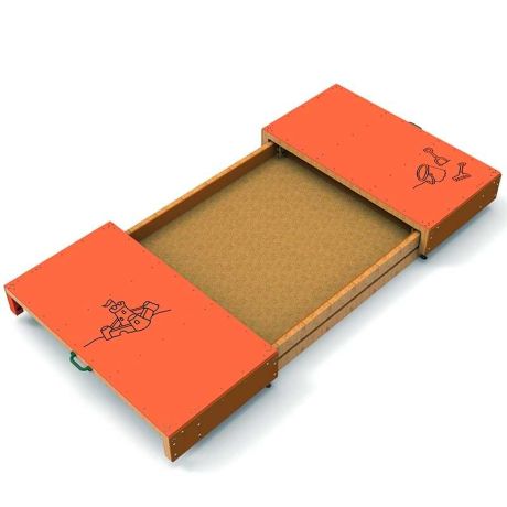 Bac à sable inclusif avec couvercle