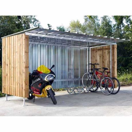 Abri à vélos bois et tôle Abri à vélos bois et tôle