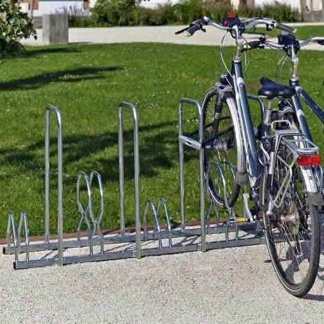 Support cycle 2 niveaux avec arceaux antivol Support cycle 2 niveaux avec arceaux antivol