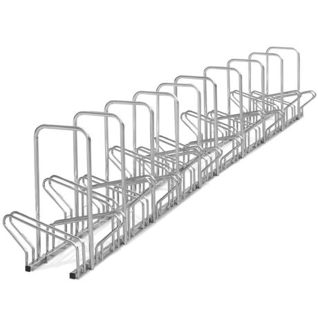 Râtelier vélos face à face avec arceaux antivols Râtelier vélos face à face avec arceaux antivols