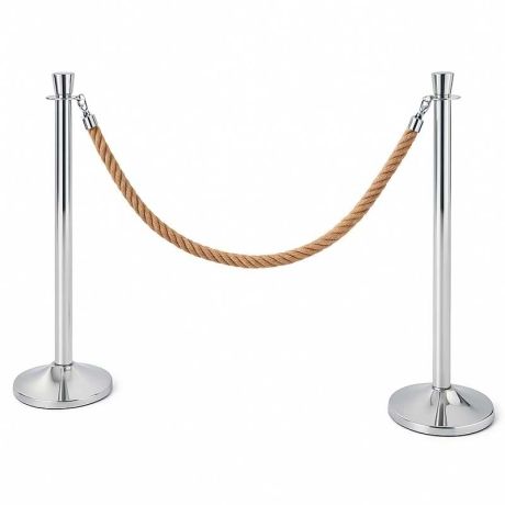 Poteau d'accueil à cordon