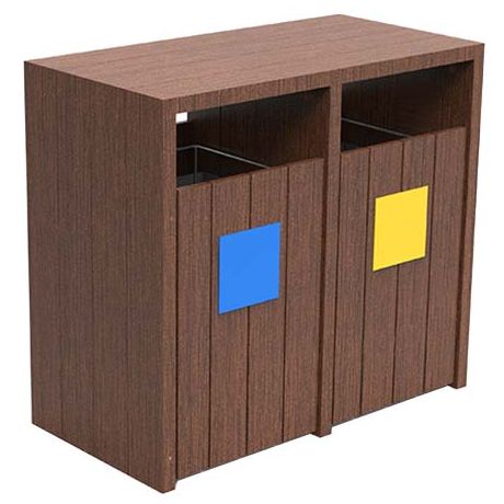 Corbeille plastique recyclé tri-sélectif Corbeille plastique recyclé tri-sélectif