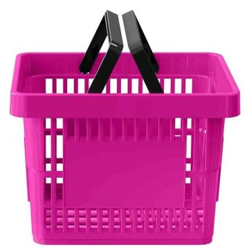 Panier magasin 13L - 2 anses - Rose