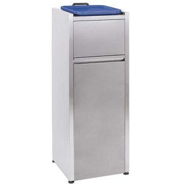 Borne à déchets inox à trappe